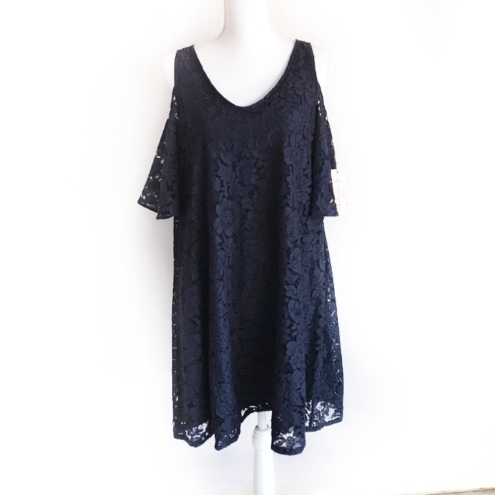 NANETTE LEPORE LACE NAVY DRESS